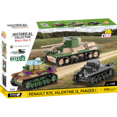 COBI 2740 Renault R35,Valentine IX, Panzer I,1:35, 595 k