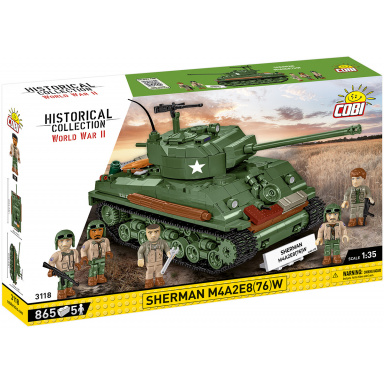 COBI 3118 Americký stredný tank WW Sherman M4A2E8(76)W